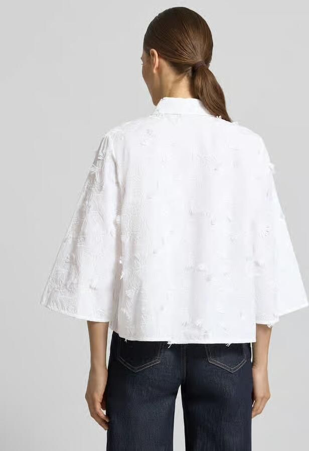 Emme regular fit blouse met stitchings model 'MAMICO' - Foto 3