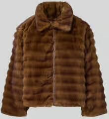 Emme relaxed fit jack met all-over imitatiebont model 'Magio'