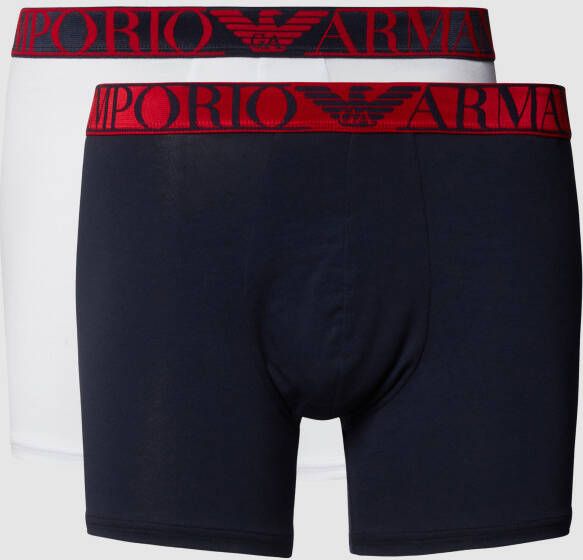 Emporio Armani Boxershort met merkopschrift in een set van 3 stuks