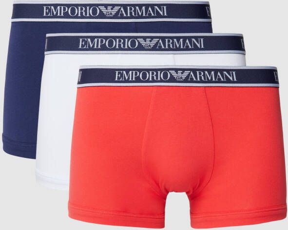 Emporio Armani Boxershort met elastische band met logo in een set van 3 stuks