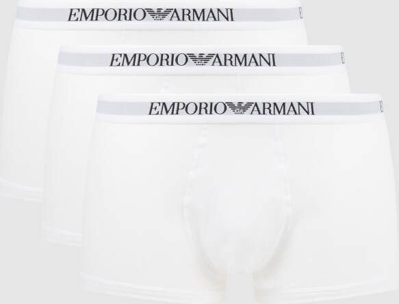 Emporio Armani Boxershort met logo in band in een set van 3 stuks