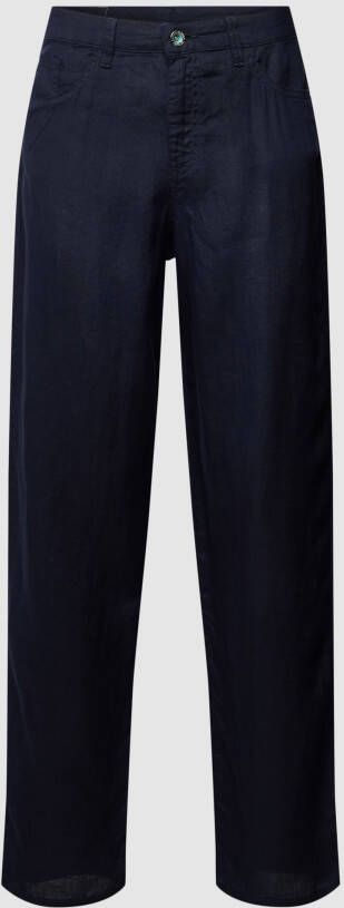 Emporio Armani Rechte Broek Blauw Heren