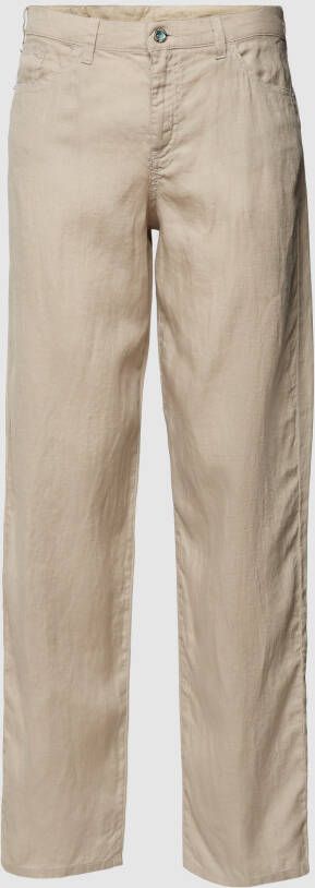 Emporio Armani Rechte Broek Beige Dames