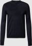 Emporio Armani Blauwe Sweaters met Geribbelde Manchetten en Kraag Blauw Heren - Thumbnail 1