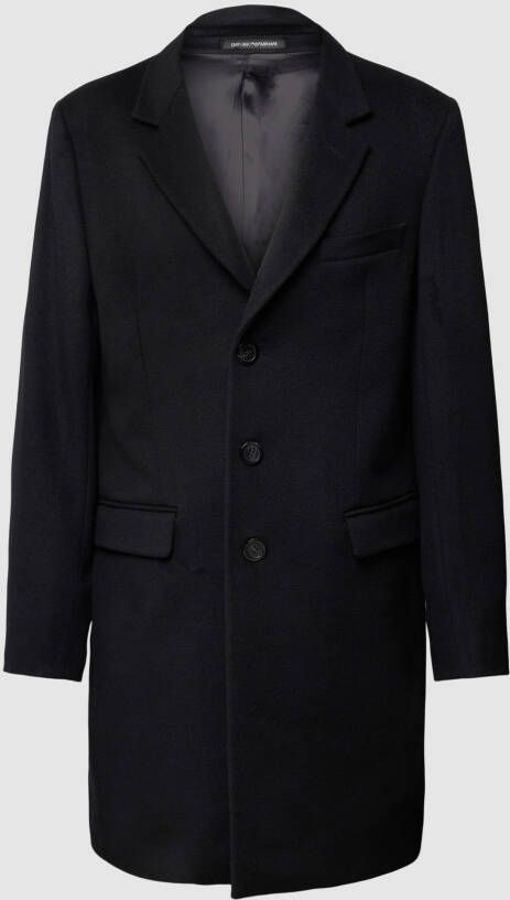 Emporio Armani Zwarte Stijlvolle Jas voor Mannen Black Heren