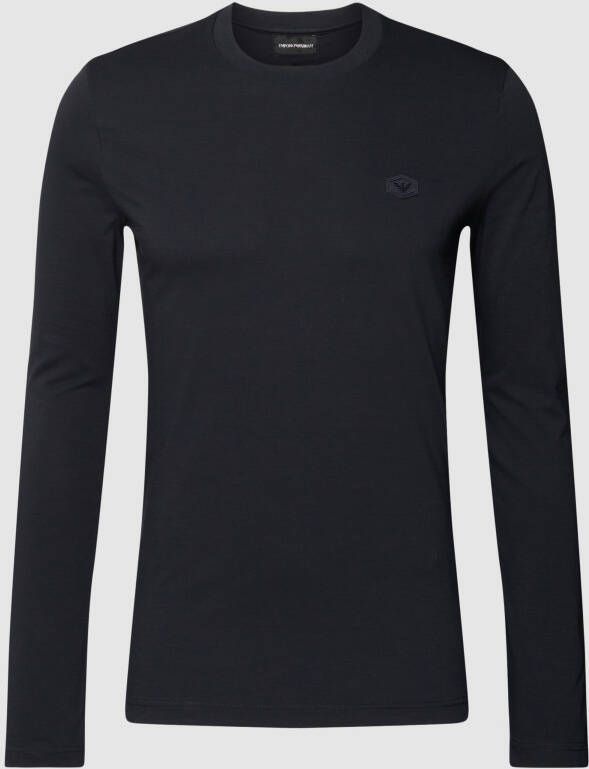 Emporio Armani Shirt met lange mouwen en logopatch