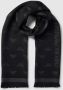Emporio Armani Antracite Eagle All Over Sjaal Black Heren - Thumbnail 1