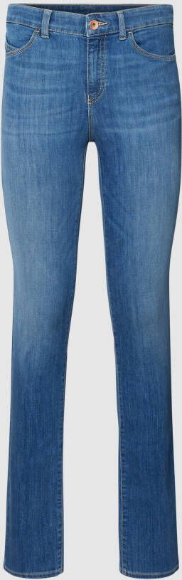 Emporio Armani Dames Slim-Fit High-Waisted Jeans met Logo Blue Dames