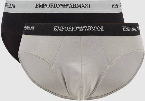 Emporio Armani Slip met stretch in set van 2 stuks