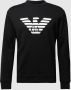 Emporio Armani Katoenen sweatshirt met iconische adelaarsprint Black Heren - Thumbnail 1