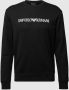 Emporio Armani Katoenen sweatshirt met logo opdruk Black Heren - Thumbnail 1
