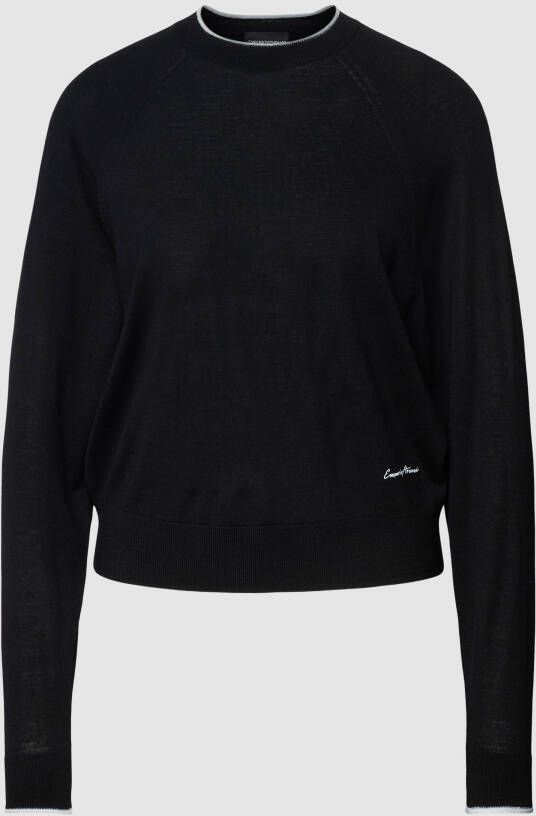 Emporio Armani Sweatshirt van zuivere scheerwol