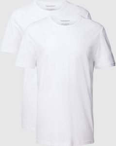 Emporio Armani T-shirt met geribde ronde hals in een set van 2 stuks
