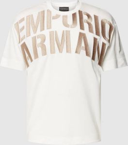 Emporio Armani T-shirt met labelapplicatie