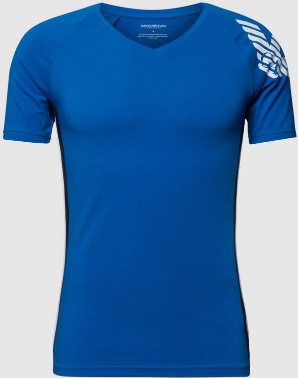 Emporio Armani Katoenen T-Shirt Blauw Heren