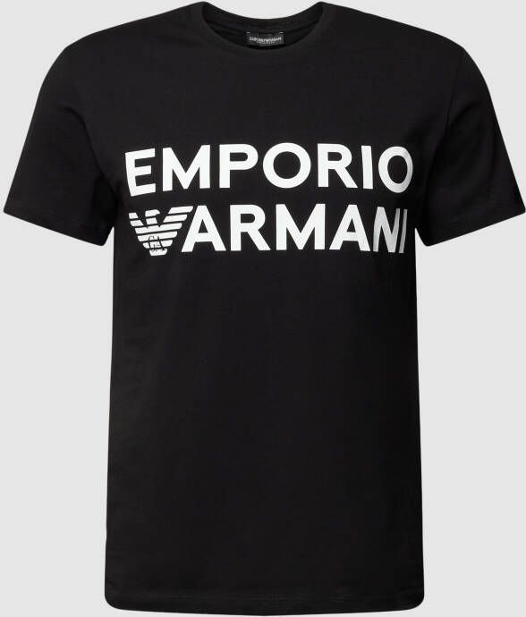Emporio Armani Short Sleeve Shirts Zwart Heren