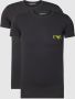 Emporio Armani 2-Pack Stretch Katoenen T-shirts Aansluitende Ronde Hals Korte Mouw Black Heren - Thumbnail 1