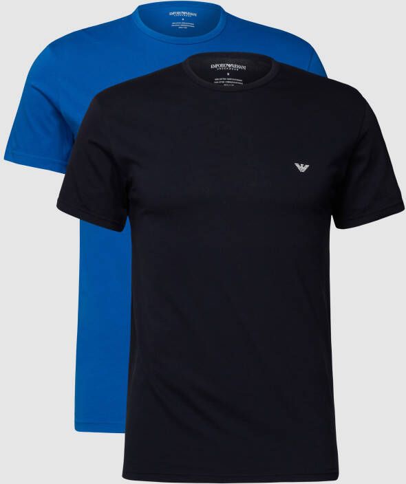 Emporio Armani T-shirt met labelprint in een set van 2 stuks