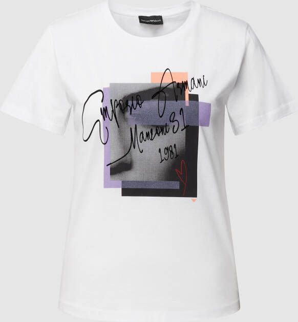 Emporio Armani Printed T-shirt Wit Dames