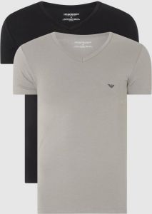 Emporio Armani T-shirt Korte Mouw V NECK T-SHIRT SLIM FIT PACK X2