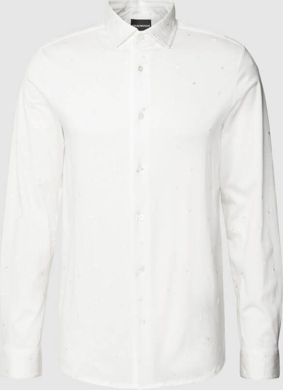 Emporio Armani Vrijetijdsoverhemd met all-over logo model 'Kent Jersey'