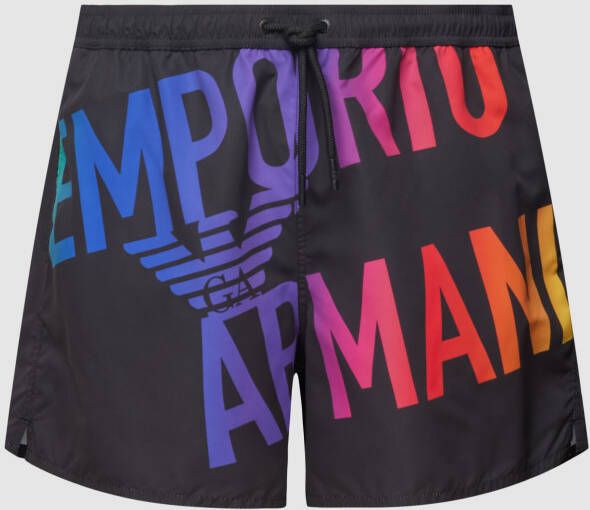 Emporio Armani Zwarte zee kleding voor mannen Black Heren