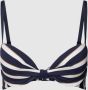 ESPRIT Women Beach voorgevormde beugel bikinitop donkerblauw wit - Thumbnail 2