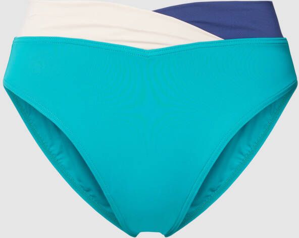 ESPRIT Women Beach high waist bikinibroekje blauw wit donkerblauw