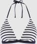 ESPRIT Women Beach niet-voorgevormde gestreepte triangel bikinitopje donkerblauw wit - Thumbnail 2