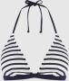 ESPRIT Women Beach niet-voorgevormde gestreepte triangel bikinitopje donkerblauw wit - Thumbnail 2