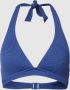 ESPRIT Women Beach voorgevormde halter bikinitop met textuur blauw - Thumbnail 2