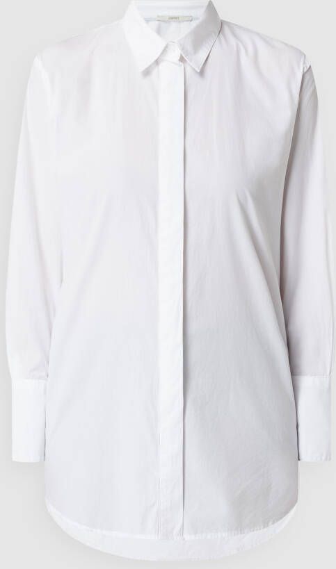 Esprit Lange blouse met zoom met split en langer achterpand