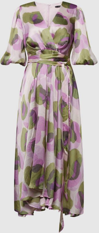 Esprit collection Midi-jurk met strikceintuur