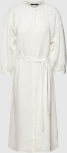 Esprit collection Midi-jurk van linnen met blinde knoopsluiting