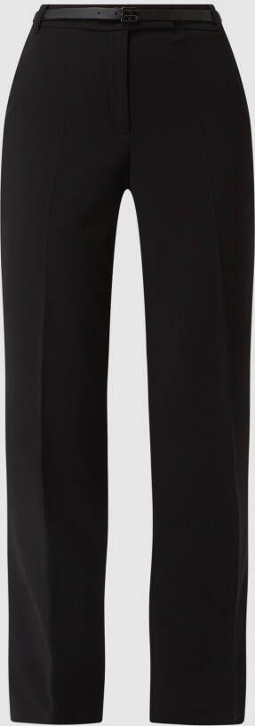 Esprit collection Stoffen broek met rechte pasvorm en riem