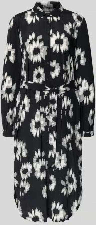 Esprit Midi-jurk met strikceintuur