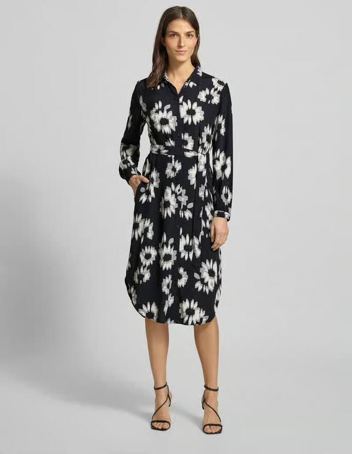 Esprit Midi-jurk met strikceintuur - Foto 2