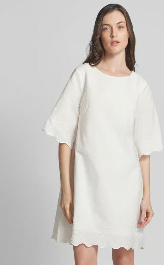 Esprit Mini-jurk in effen design met ronde hals - Foto 2