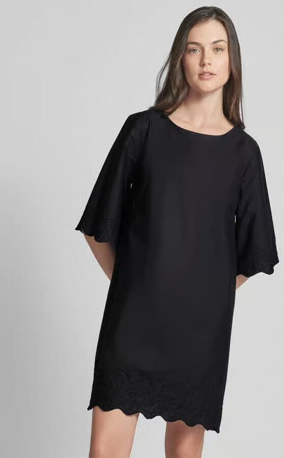 Esprit Mini-jurk in effen design met ronde hals - Foto 2