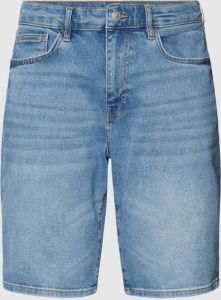 Esprit Korte slim fit jeans met contrastnaden