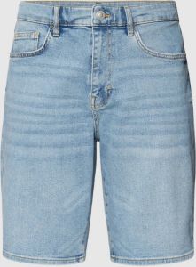 Esprit Korte slim fit jeans met contrastnaden