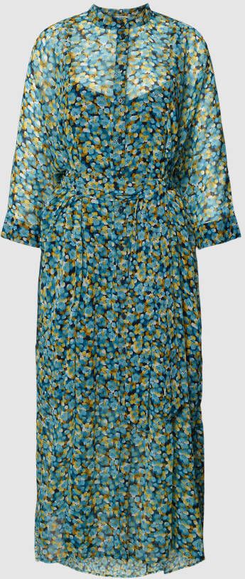 Esprit Midi-jurk van viscose met all-over bloemenmotief