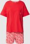 ESPRIT Women Bodywear shortama met hartjes rood - Thumbnail 2