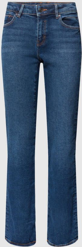 Esprit Straight fit jeans met labeldetail