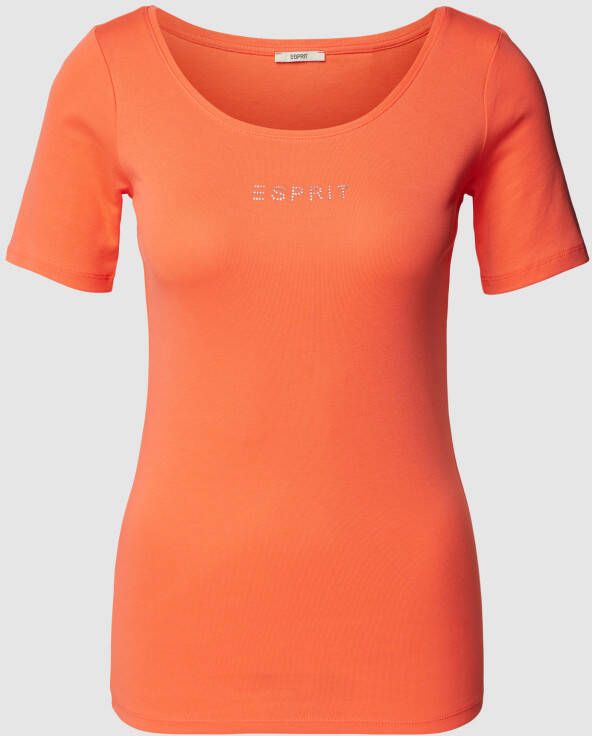 Esprit T-shirt met labeldetail