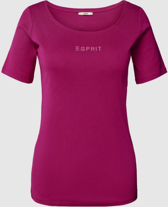 Esprit T-shirt met strass-steentjes