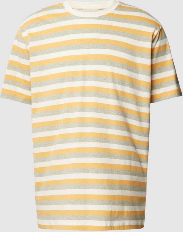 Esprit T-shirt van viscose met streepmotief