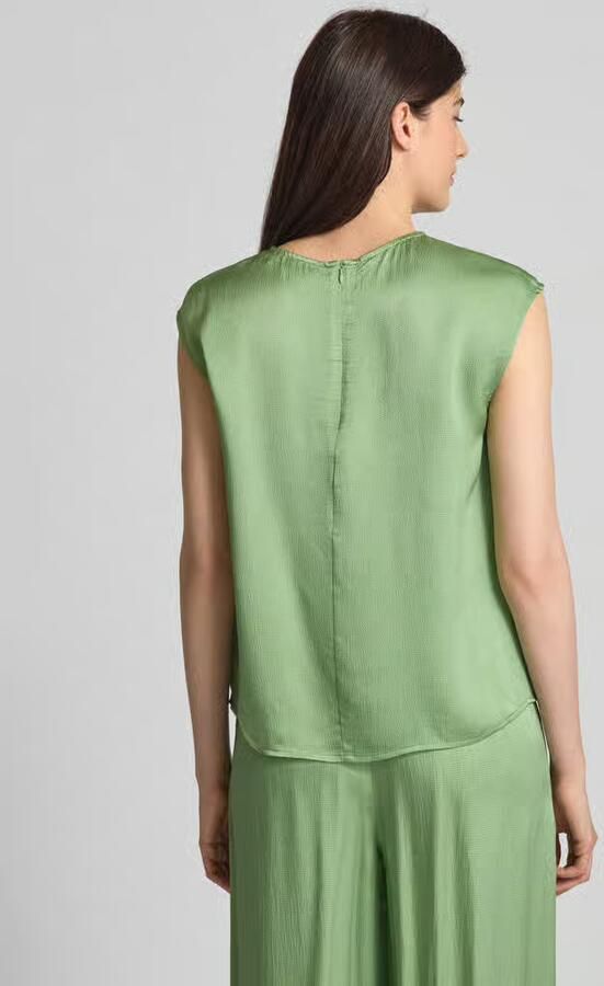 Essentiel Antwerp Blouseshirt van viscose met ronde hals model 'Hoof'