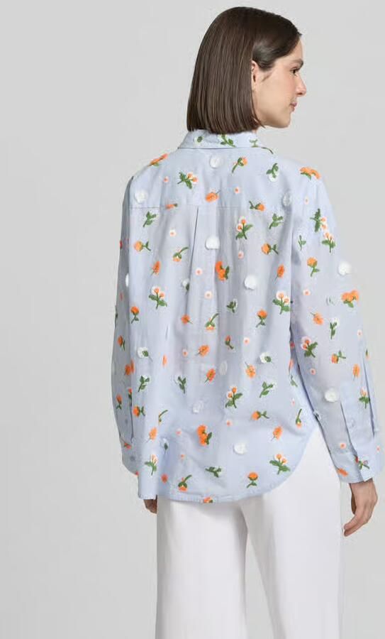 Essentiel Antwerp boxy fit overhemdblouse van puur katoen model 'JIMENA'