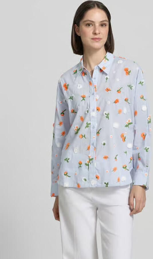 Essentiel Antwerp boxy fit overhemdblouse van puur katoen model 'JIMENA' - Foto 4